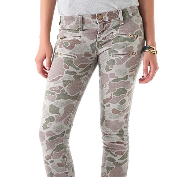 Current Elliott Multi Zip Stiletto Jean Grey Camo - Picture 3 of 10
